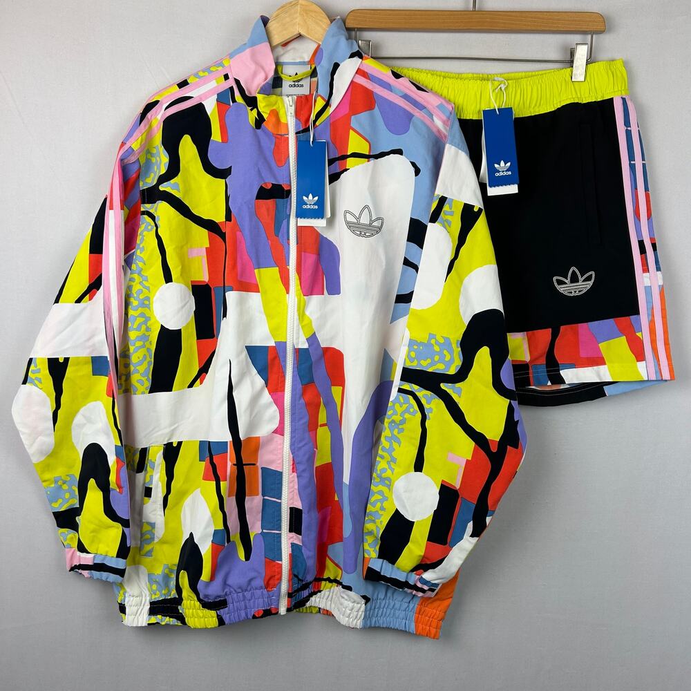 Adidas Originals Love Unites Windbreaker Jacket and Shorts Unisex Size L and M